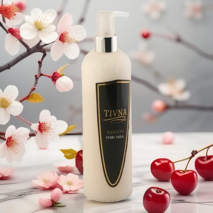 TIVNA Keratin Saç Sütü, yıpranmış saçlar için anında onarıcı ve besleyici bir bakım sağlar.